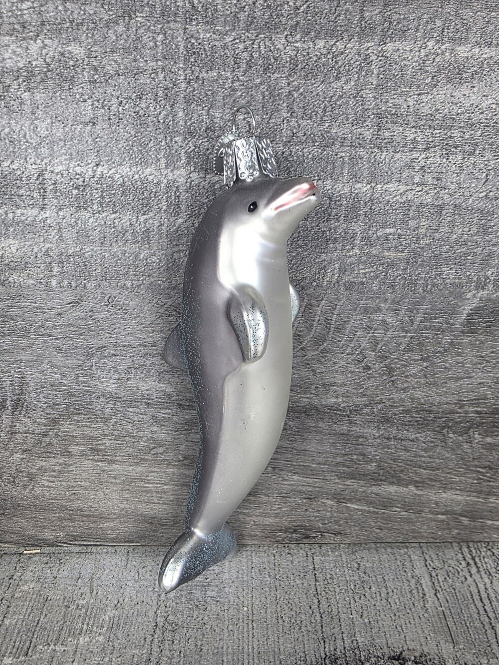 Old World Christmas Playful Dolphin Glass Ornament 12187 Sea Life g78a3